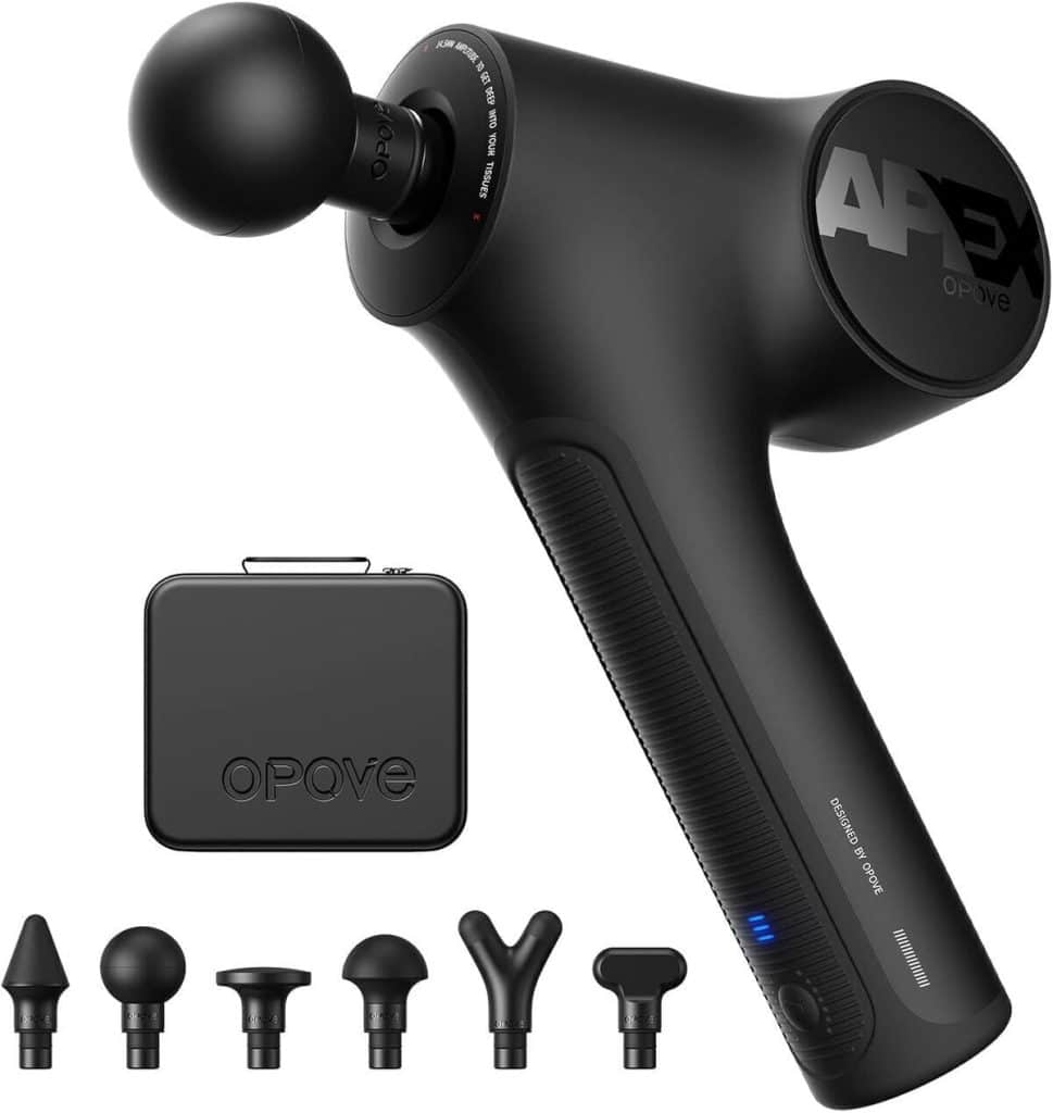 Test : pistolet de massage OPOVE Apex noir pour athlètes