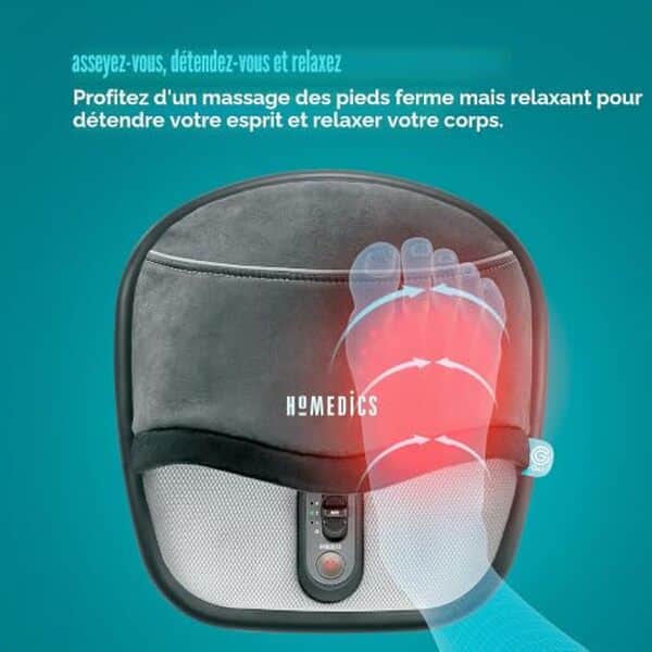 Découvrez notre test du masseur de pieds Gel Shiatsu Homedics : détente garantie, circulation sanguine améliorée et bien-être au quotidien. Avis complet et conseils d'utilisation.