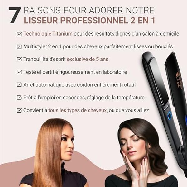Découvrez notre test détaillé du fer lisseur boucleur golden curl G1 : performances, caractéristiques et résultats pour cheveux lisses ou bouclés.