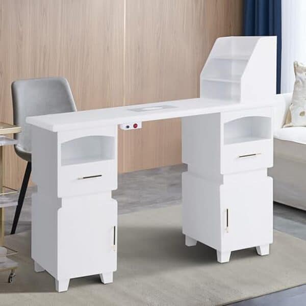 Découvrez notre test complet de la table de manucure Barberpub blanche. Aspiration puissante, rangements pratiques et design professionnel pour votre salon de beauté. 