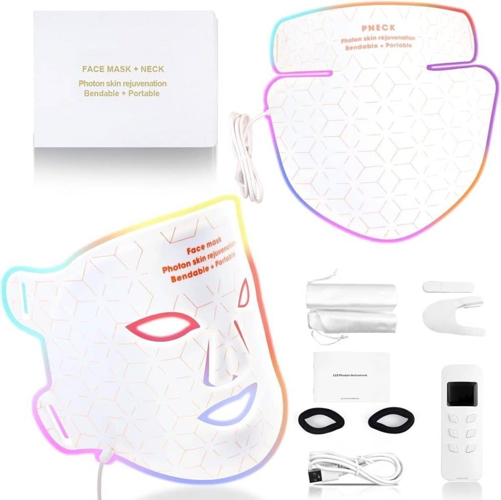 Test masque LED pour visage et cou anti-âge : luminothérapie maison