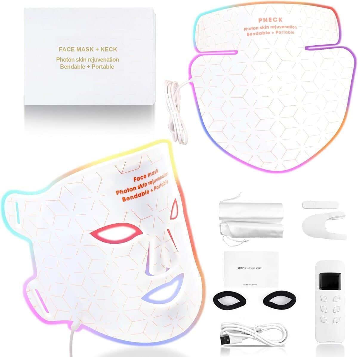 Test masque LED pour visage et cou anti-âge : luminothérapie maison