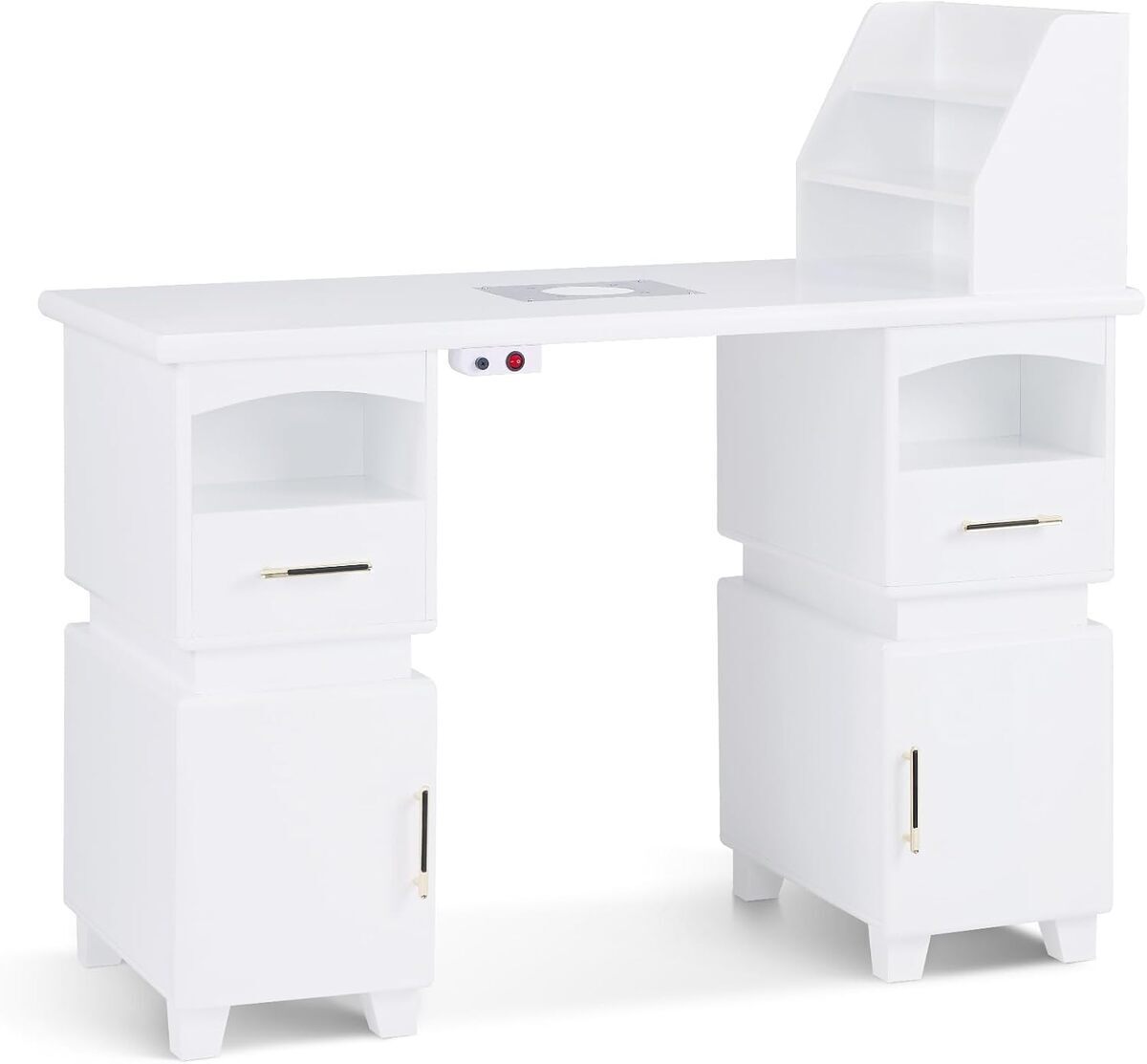 Test : table de manucure Barberpub blanche avec aspiration et rangements