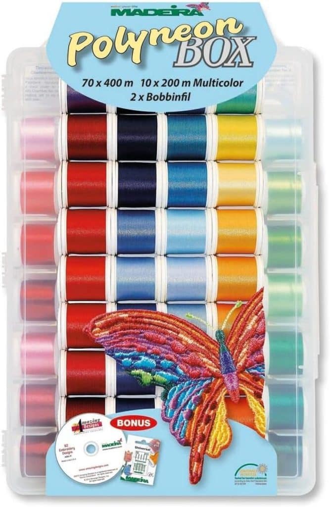 Test Du Cône De Fil Madeira Polyneon N°8085 Pour Broderie
