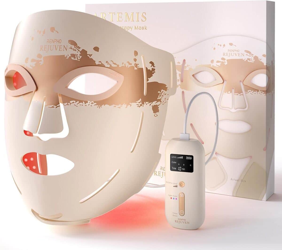 Test du masque facial LED RENPHO 2026 avec 3 modes lumineux